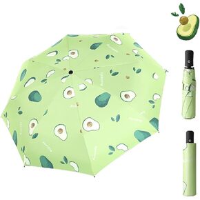 CatXQ Fruits Series Automatic Folding Umbrellas,[Rain & Sun,Windproof,Compact,Lightweight] Portable Travel Umbrellas for Woman Girl Kids in Kuwait