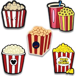 Zanerolan Fast Food Shoe Decoration Charms for Clog, Hamburger Hot Dog Popcorn Pizza Charms Accessories for Adult Teen Kid Party Favor