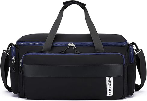 Gym Bag for Men Women Sports Weekender Travel Duffle Bag with Dry Wet Separated Pocket Overnight Bag Carry On Checked Luggage Bag Handbag Shoulder Bag Yoga Bag (Blue) in Kuwait