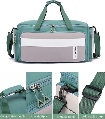 Gym Bag for Men Women Sports Weekender Travel Duffle Bag with Dry Wet Separated Pocket Overnight Bag Carry On Checked Luggage Bag Handbag Shoulder Bag Yoga Bag (Blue) in Kuwait