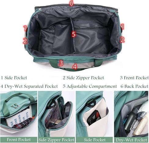 Gym Bag for Men Women Sports Weekender Travel Duffle Bag with Dry Wet Separated Pocket Overnight Bag Carry On Checked Luggage Bag Handbag Shoulder Bag Yoga Bag (Blue) in Kuwait