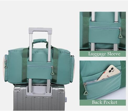 Gym Bag for Men Women Sports Weekender Travel Duffle Bag with Dry Wet Separated Pocket Overnight Bag Carry On Checked Luggage Bag Handbag Shoulder Bag Yoga Bag (Blue) in Kuwait