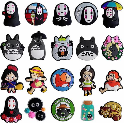 Yezmo 20PCS Shoe Charms, Anime Shoe Charms for Girls Boys Teens Cute Cartoon Shoe Charms Women Shoe Charms for Bubble Slides Sandals Clogs Wristband Bracelet and Party Favor Birthday Gifts in Kuwait