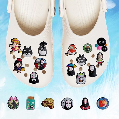 Yezmo 20PCS Shoe Charms, Anime Shoe Charms for Girls Boys Teens Cute Cartoon Shoe Charms Women Shoe Charms for Bubble Slides Sandals Clogs Wristband Bracelet and Party Favor Birthday Gifts in Kuwait