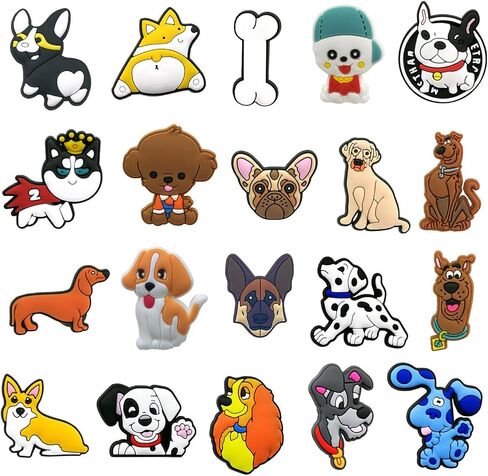 Dog Shoe Decoration Charms Dog Shoe Charms for Shoes Clog Sandals Wristband Bracelets Shoe Charms for Boy Kids Girls Boys Teens Men Holiday Birthday Gifts Party Favor in Saudi Arabia