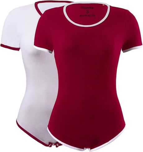 CutiePlusU Cotton Button Crotch Bodysuit Onesie Pajamas Leotard Basic 2 Pack in Saudi Arabia
