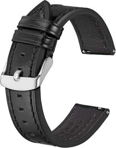 BISONSTRAP Leather Watch Straps, Saddle Style Replacement Band for Men and Women-18mm 19mm 20mm 21mm 22mm in Saudi Arabia
