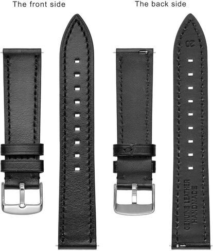 BISONSTRAP Leather Watch Straps, Saddle Style Replacement Band for Men and Women-18mm 19mm 20mm 21mm 22mm in Saudi Arabia