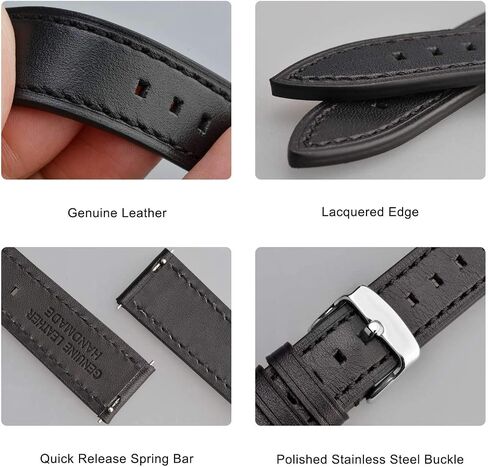 BISONSTRAP Leather Watch Straps, Saddle Style Replacement Band for Men and Women-18mm 19mm 20mm 21mm 22mm in Saudi Arabia