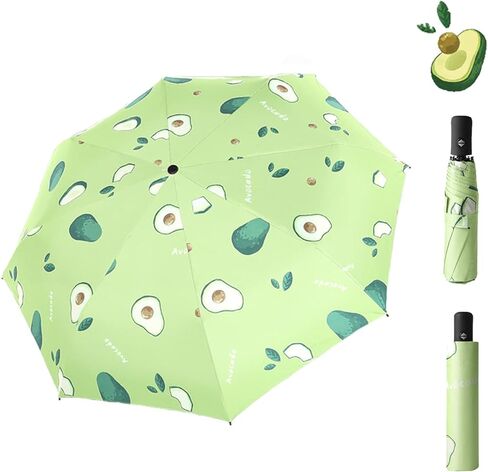 CatXQ Fruits Series Automatic Folding Umbrellas,[Rain & Sun,Windproof,Compact,Lightweight] Portable Travel Umbrellas for Woman Girl Kids in Kuwait