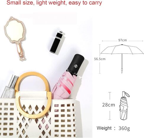 CatXQ Fruits Series Automatic Folding Umbrellas,[Rain & Sun,Windproof,Compact,Lightweight] Portable Travel Umbrellas for Woman Girl Kids in Kuwait