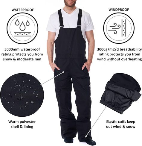 ألباين سويس رجالي معزول سنو مريلة وزرة مقاومة للماء للتزلج على الجليد في فصل الشتاء in Kuwait