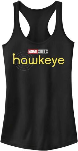 Marvel Girls Hawkeye Yellow Title Logo Juniors Racerback Tank in Saudi Arabia