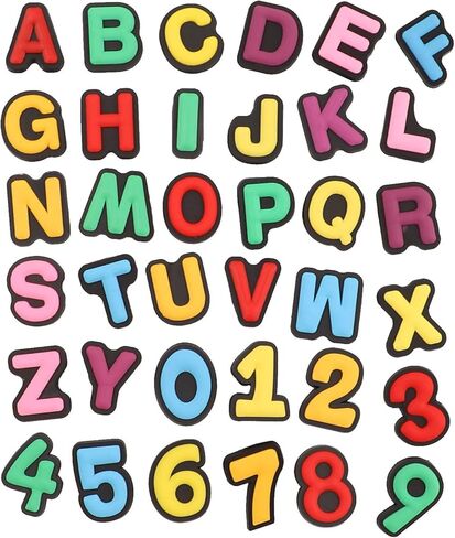 ازور زون, 36 قطعة من تعليقات الحروف الابجدية اللطيفة بأشكال مختلفة لتزيين الاحذية والاساور والمعصم in Kuwait