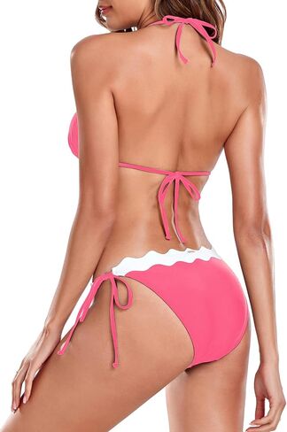 RELLECIGA Women's Adjustable Triangle Bikini Set String Halter Two Piece Bathing Suits in Saudi Arabia