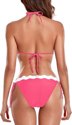 RELLECIGA Women's Adjustable Triangle Bikini Set String Halter Two Piece Bathing Suits in Saudi Arabia