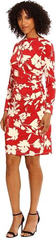 Maggy London Women's Long Sleeve Side Neck Drape Midi Dress in Saudi Arabia