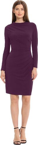 Maggy London Women's Long Sleeve Side Neck Drape Midi Dress in Saudi Arabia