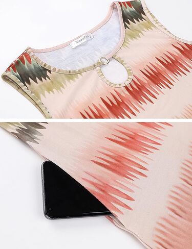 SimpleFun Summer Dresses for Women 2024 Beach Floral Tshirt Sundresses Casual Boho Dress with Pockets in Kuwait