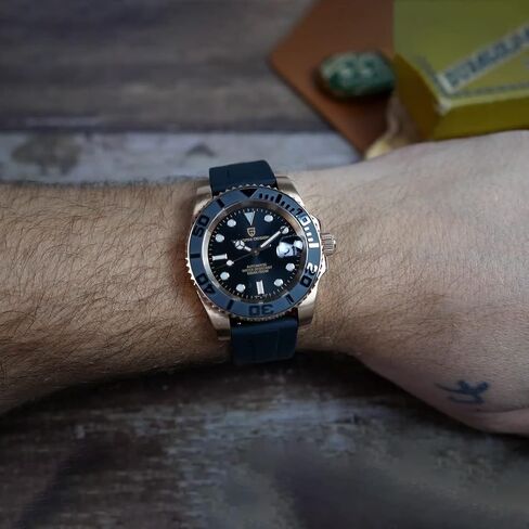 Men Watches Pagani Design Watch for Men Automatic NH35 Mechanical 100M Waterproof Stainless Steel Sapphire Glass Yacht Wristwatch PD-1651 in Kuwait