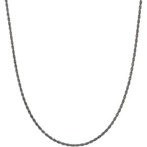 بلينغ فور يور باك الروديوم الأسود اللامع من الفضة الإسترليني 1.6 ملم سلسلة حبل قطع الماس الإيطالية 16 بوصة - 30 بوصة in Kuwait