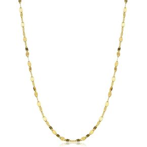 10K Solid Gold Mirror Chain Necklace, 1.8MM Dainty Yellow Gold Italian Mirror Link Chain Necklace Jewelry Gift for Women, Girls, 16"/18"/20"/22"/24"