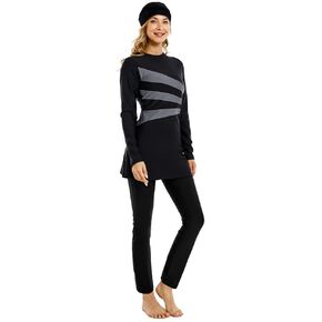 ShuoBeiter Modest Swimwear for Women Muslim Swimsuit Islamic Burkinis Long Sleeves Bathing Suit in Kuwait