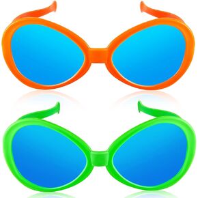 2 Pcs Jumbo Sunglasses Clown Funny Props Party Sunglasses for Adults Novelty Plastic Party Sunglasses for Festival Holiday