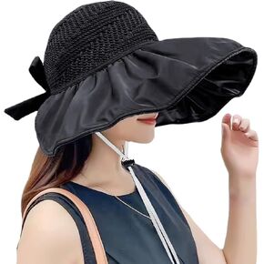 Bienvenu UPF 50+ قبعة شمسية نسائية ذات حافة كبيرة، قبعات بستنة قابلة للطي على الشاطئ in Kuwait
