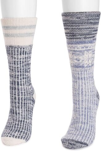 MUK LUKS Women's 2 Pair Pack Wool Lodge in Saudi Arabia