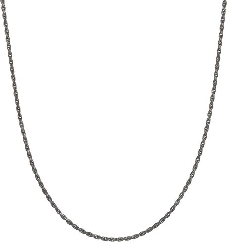 بلينغ فور يور باك الروديوم الأسود اللامع من الفضة الإسترليني 1.6 ملم سلسلة حبل قطع الماس الإيطالية 16 بوصة - 30 بوصة in Kuwait