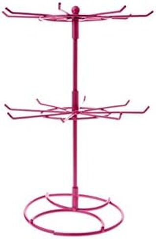 Asdomo 2 Tier/3 Tier Counter Top Spinner Rack مجوهرات منظم برج قلادة شجرة عرض موقف (أسود) in Kuwait