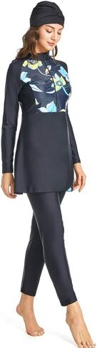 ShuoBeiter Modest Swimwear for Women Muslim Swimsuit Islamic Burkinis Long Sleeves Bathing Suit in Saudi Arabia