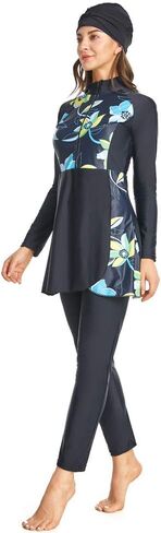 ShuoBeiter Modest Swimwear for Women Muslim Swimsuit Islamic Burkinis Long Sleeves Bathing Suit in Saudi Arabia