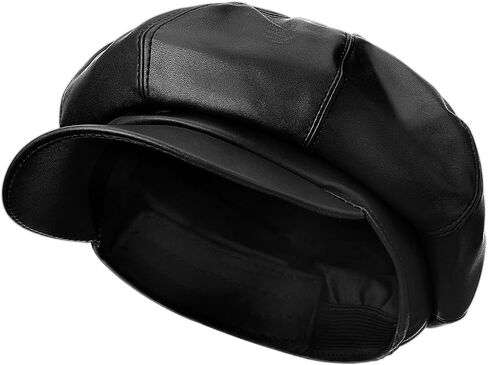 فلورالتوب غاتسبي موزع الصحف قبعات للنساء 8 لوحة بولي Leather الجلود أبل قبعة خمر قبعة البيريه غاتسبي قبعة للنساء الفتيات هدية in Kuwait