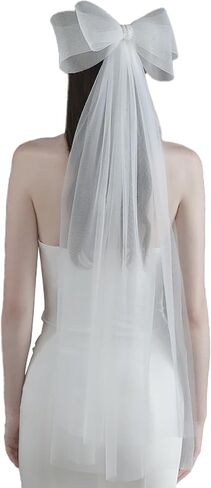 YAEISM Wedding Veil Comb Bridal Glitter Cathedral Veil Sprakly Bachelorette Veil Rhinestones Pearls Hair Comb for Brides in Saudi Arabia