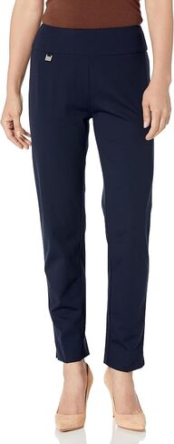SLIM-SATION Petite Pull on Solid Knit Easy Fit Ankle Pants for Women in Saudi Arabia
