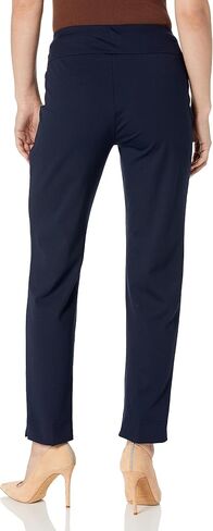 SLIM-SATION Petite Pull on Solid Knit Easy Fit Ankle Pants for Women in Saudi Arabia
