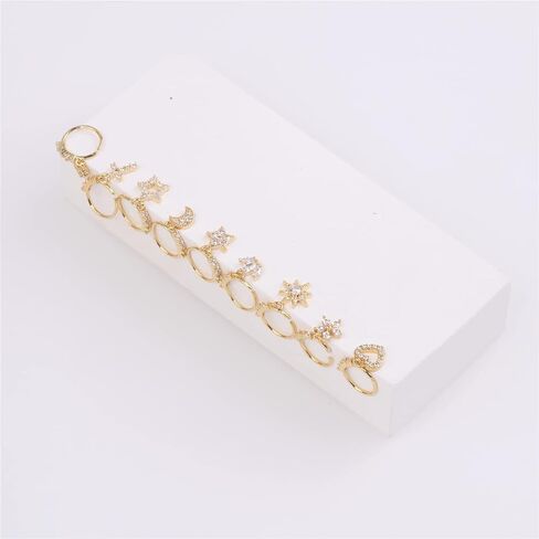 9PCS Nose Rings Hoop for Women Men CZ Cross Star Shape Nose Dangle Body Piercing Jewelry Cartilage Earring Nose Dangling in Saudi Arabia