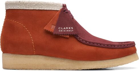 حذاء Wallabee الرجالي من Clarks (مزيج برتقالي داكن) in Saudi Arabia