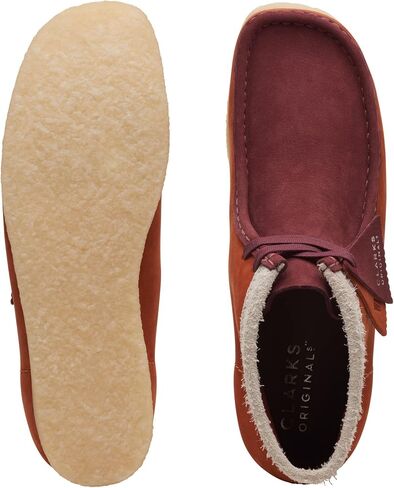 حذاء Wallabee الرجالي من Clarks (مزيج برتقالي داكن) in Saudi Arabia
