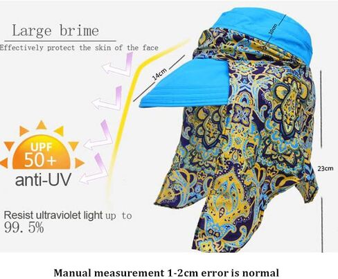 Womens Roll Up Packable Wide Brim Sun Protection Hat Summer Hiking Garden Fishing UPF 50+ Sun Beach Cap in Saudi Arabia