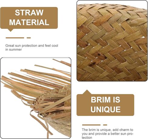 قبعة الشاطئ Zerodeko قطعتين من قبعات Beachcomber المصنوعة من القش، قبعات هاواي المصنوعة من القش، قبعات الصيف للشاطئ، قبعات نسائية in Kuwait