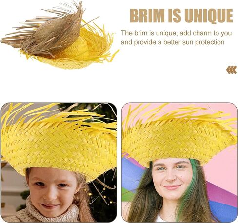 قبعة الشاطئ Zerodeko قطعتين من قبعات Beachcomber المصنوعة من القش، قبعات هاواي المصنوعة من القش، قبعات الصيف للشاطئ، قبعات نسائية in Kuwait