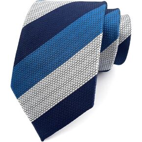 Secdtie Men's Wide Stripe Ties Jacquard Pattern Business Formal Designer Neckties