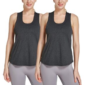 قمصان بدون أكمام للسيدات من HomyComy، قمصان خفيفة الوزن بدون أكمام، قمصان فضفاضة مناسبة للجري الرياضي والتنس واليوجا in Kuwait