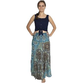 Happy Trunks Long Skirts for Women Boho Clothes for Women Maxi Skirt Hippie Gypsy Bohemian Floral Printed