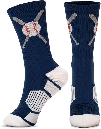 ChalkTalkSPORTS Baseball Woven Mid-Calf Socks | Crossed Bats | Youth and Adult Sizes in Saudi Arabia