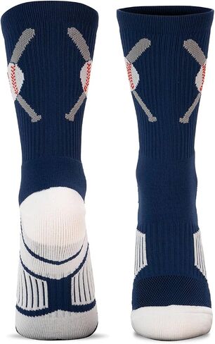 ChalkTalkSPORTS Baseball Woven Mid-Calf Socks | Crossed Bats | Youth and Adult Sizes in Saudi Arabia