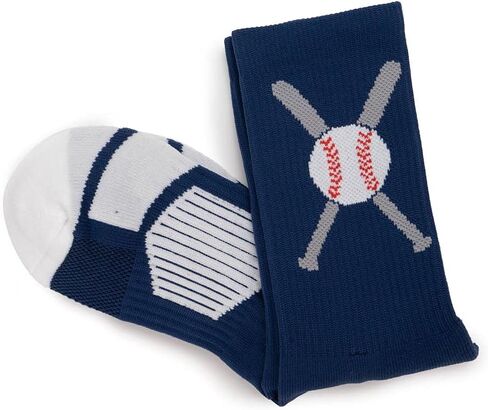 ChalkTalkSPORTS Baseball Woven Mid-Calf Socks | Crossed Bats | Youth and Adult Sizes in Saudi Arabia